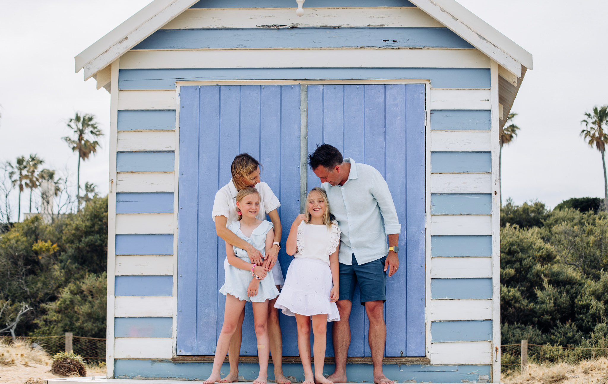 Family photoshoot at Brighton Beach