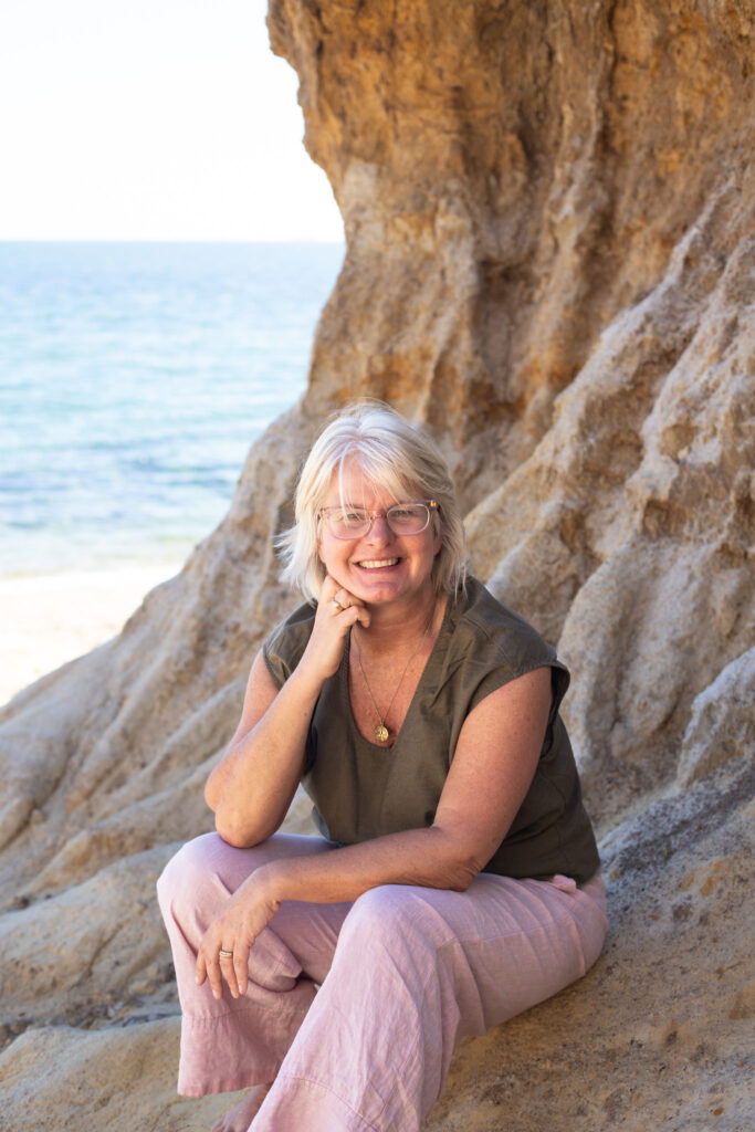 woman in at some rocks during a personal branding photoshoot